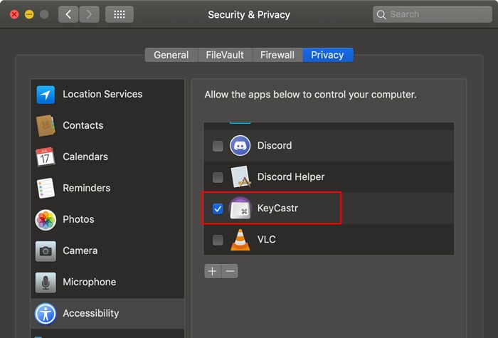 Pada Layar Keyboard Menekan Aksesibilitas Mac Keycastr