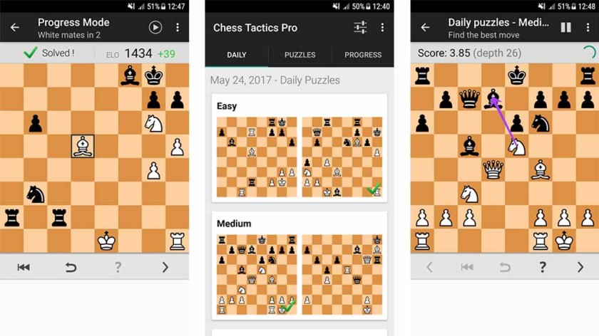 Chess Tactics Pro - game catur terbaik untuk android
