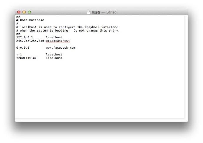 Editar arquivo host do OS X