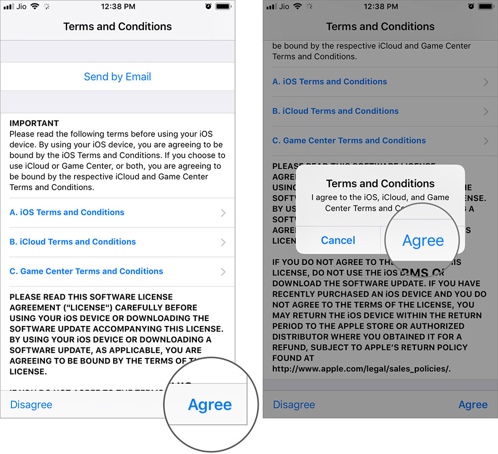 Ketuk Agree untuk Mengunduh iOS 13 di iPhone