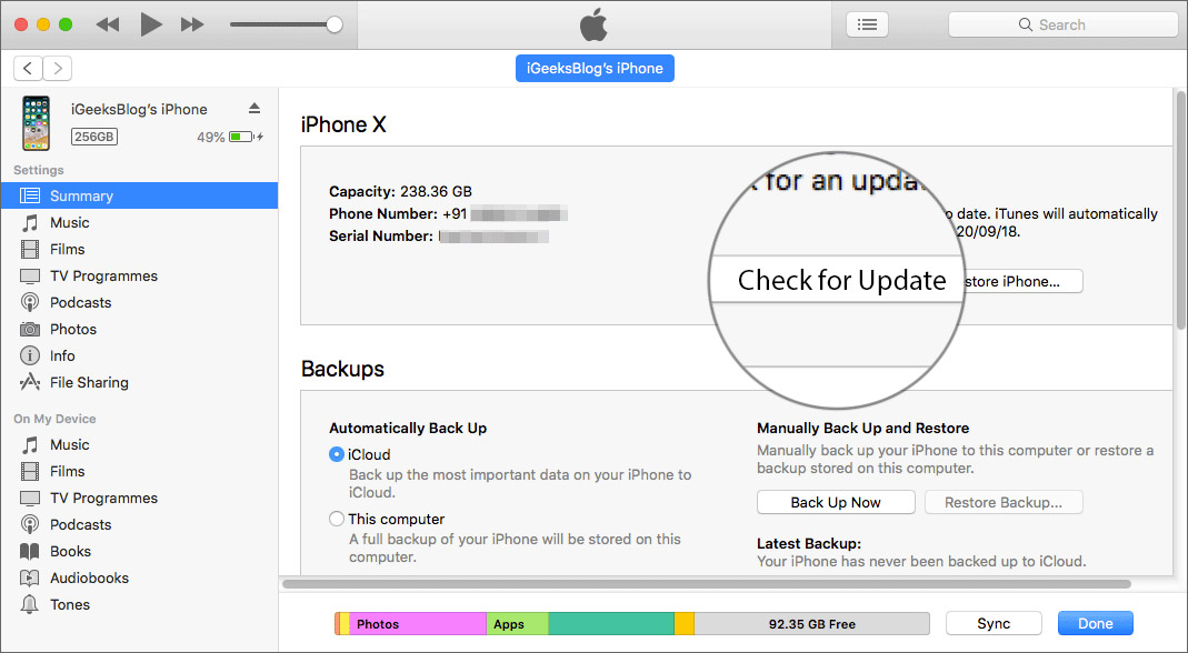 Unduh iOS 13 Menggunakan iTunes