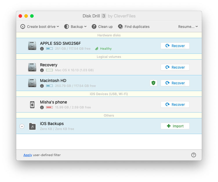 Disk Bor aplikasi pemulihan cadangan Mac