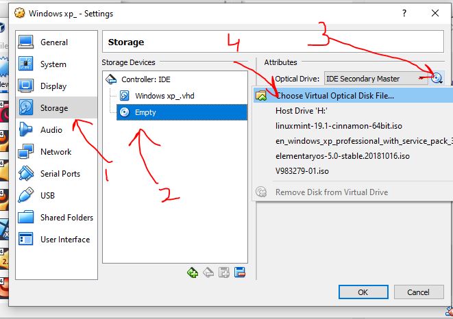 Bagaimana cara meng-install Windows XP ISO aktif Windows 10 VirtualBox 4