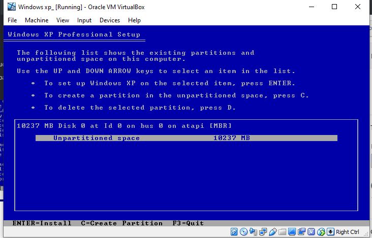 Bagaimana cara meng-install Windows XP ISO aktif Windows 10 VirtualBox 8