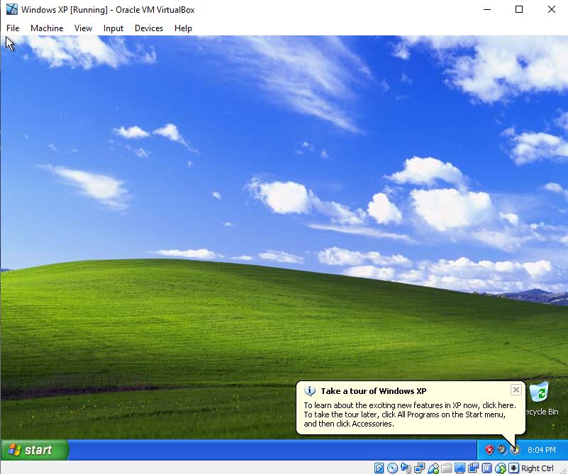 Cách cài đặt Windows XP ISO hoạt động Windows 10 VirtualBox 11