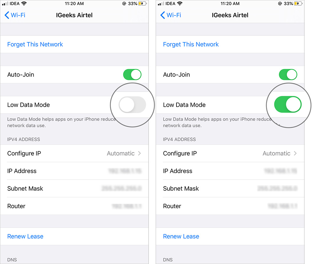 Aktifkan Mode Data Rendah untuk WiFi di iOS 13