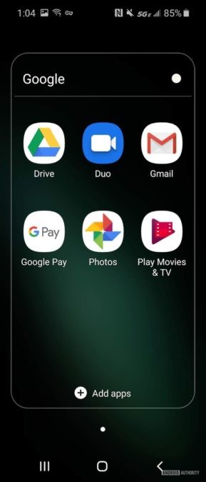 Samsung Galaxy Fold Periksa tampilan folder