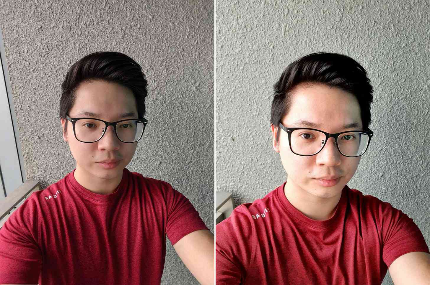 Pixel 4 XL, Galaxy S10 + perbandingan selfie