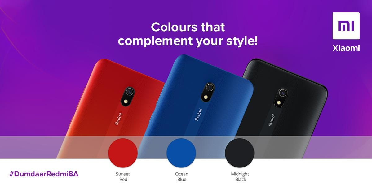 Xiaomi Redmi 8A India Meluncurkan Warna "width =" 1200 "height =" 630 "srcset =" https://assets.mspimages.in/wp-content/uploads/2019/09/Xiaomi-Redmi-8A-India-Launch- Colors.jpg 1200w, https://assets.mspimages.in/wp-content/uploads/2019/09/Xiaomi-Redmi-8A-India-Launch-Colors-300x158.jpg 300w, https: //assets.mspimages. di / wp-content / uploads / 2019/09 / Xiaomi-Redmi-8A-India-Launch-Colors-768x403.jpg 768w, https://assets.mspimages.in/wp-content/uploads/2019/09/Xiaomi -Redmi-8A-India-Launch-Colors-1024x538.jpg 1024w, https://assets.mspimages.in/wp-content/uploads/2019/09/Xiaomi-Redmi-8A-India-Launch-Colors-696x365. jpg 696w, https://assets.mspimages.in/wp-content/uploads/2019/09/Xiaomi-Redmi-8A-India-Launch-Colors-1068x561.jpg 1068w, https://assets.mspimages.in/ wp-content / uploads / 2019/09 / Xiaomi-Redmi-8A-India-Launch-Colors-800x420.jpg 800w, https://assets.mspimages.in/wp-content/uploads/2019/09/Xiaomi-Redmi -8A-India-Launch-Colors-50x26.jpg 50w "size =" (max-width: 1200px) 100vw, 1200px