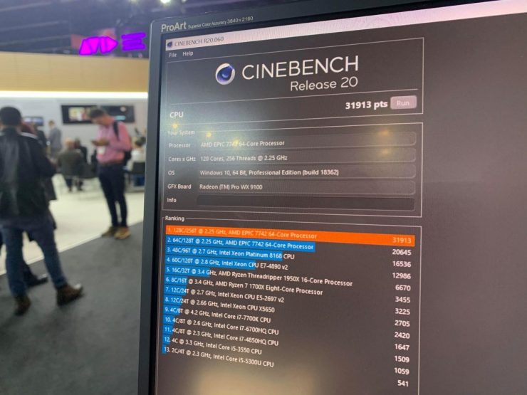 2x AMD EPYC 7742 memecahkan rekor dunia Cinebench R20 740x555 0