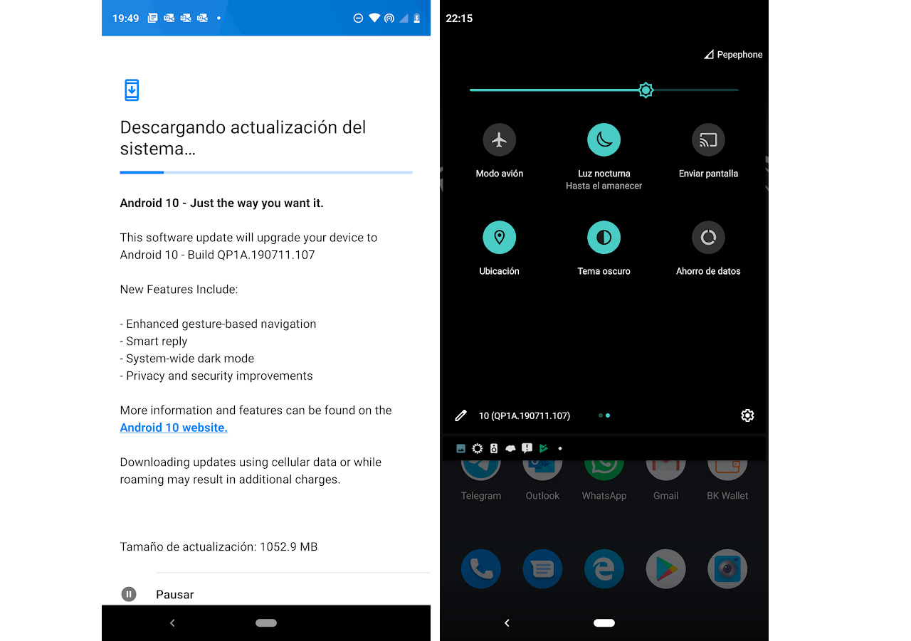 Android 10 menawarkan Pxel, al Essential Phone PH1 dan al Redmi K20 Pro
