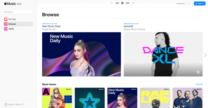 Apple Musik akhirnya memiliki antarmuka web 1