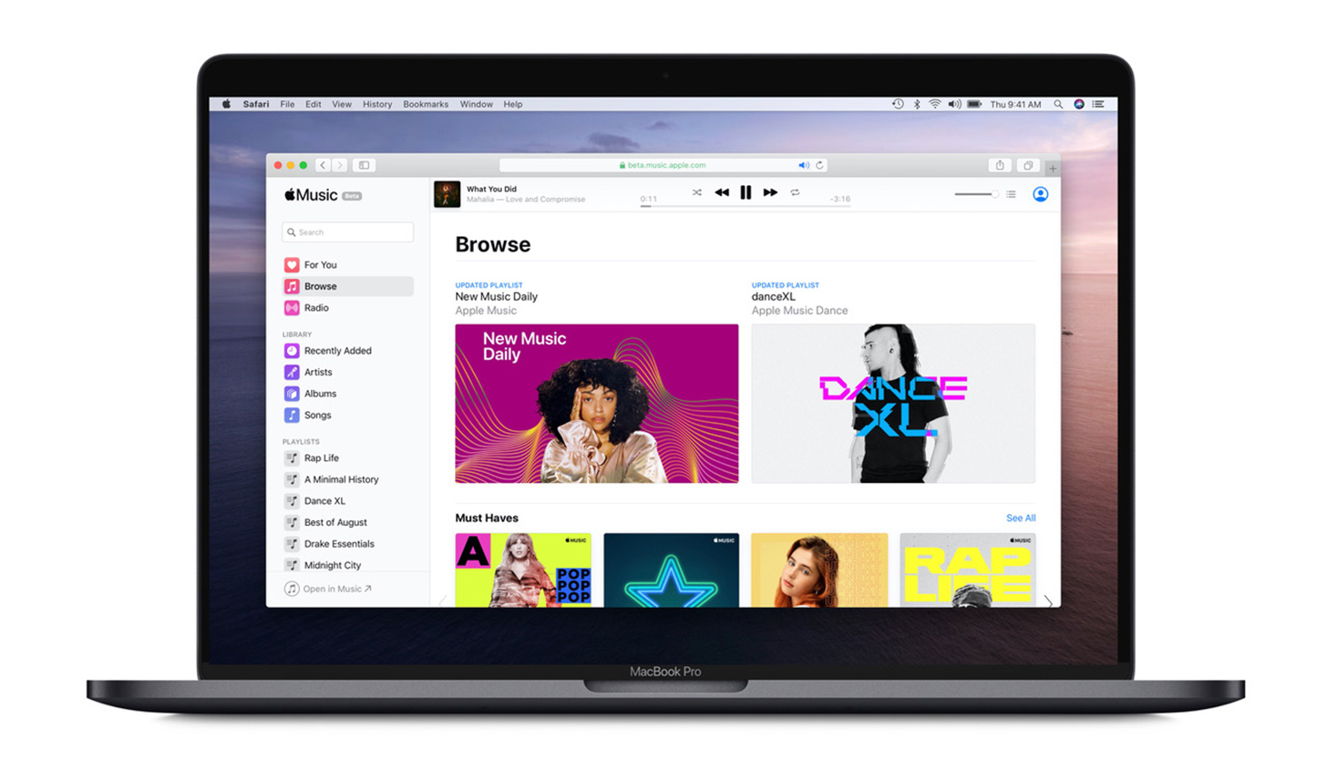 Apple Musik mendapat pemutar web
