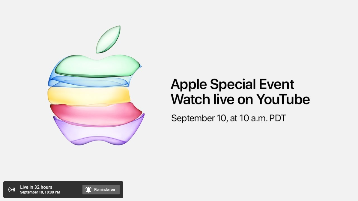 Apple untuk melakukan streaming acara iPhone 11 pada YouTube untuk pertama kalinya
