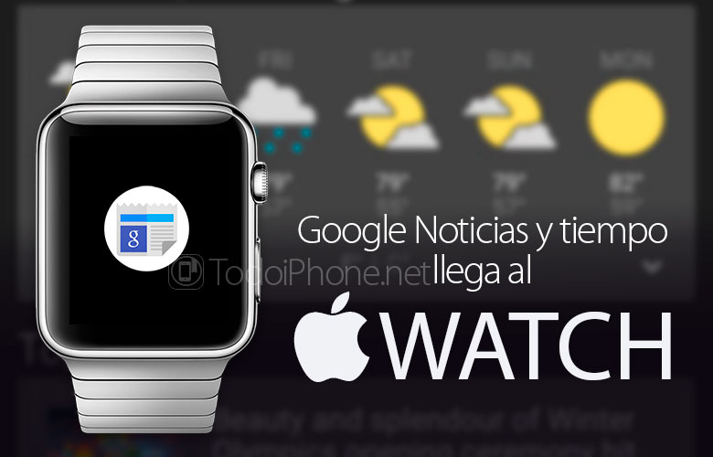 Google-nyheter och kommande väder Apple Watch