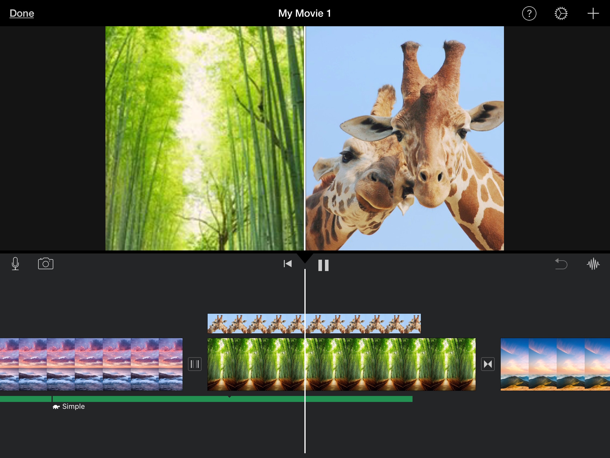 IMovie chia sẻ màn hình trên iPad