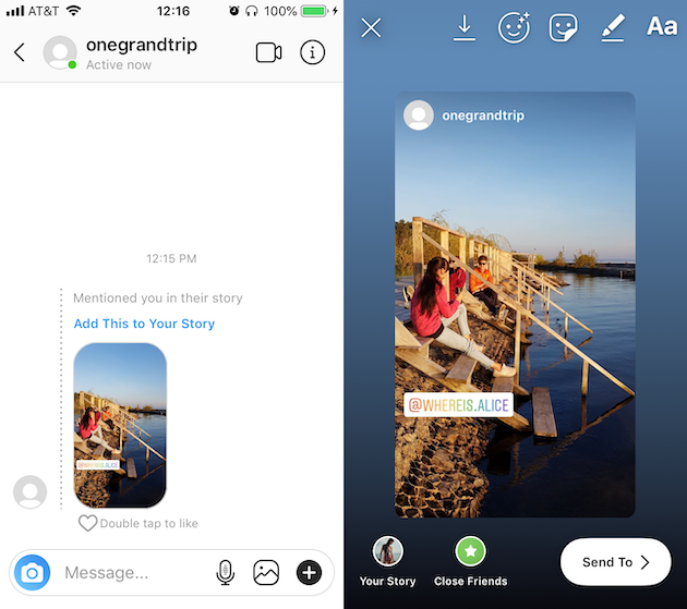 Cara memposting ulang Instagram Cerita tempat Anda telah ditandai