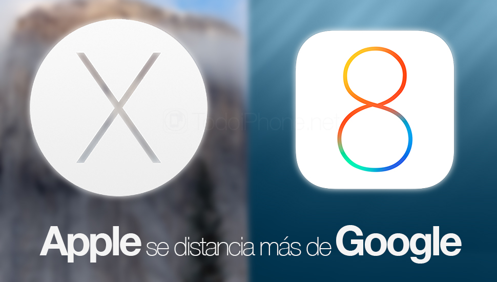 Dengan iOS 8 dan OS X Yosemite, Apple jaraknya lebih jauh dari Google 2