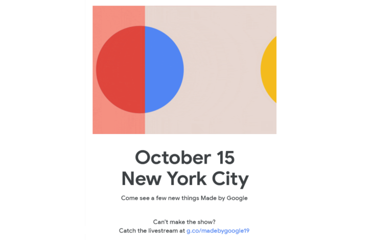 Dibuat oleh Google Pixel 4 acara ditetapkan untuk 15 Oktober di New York City