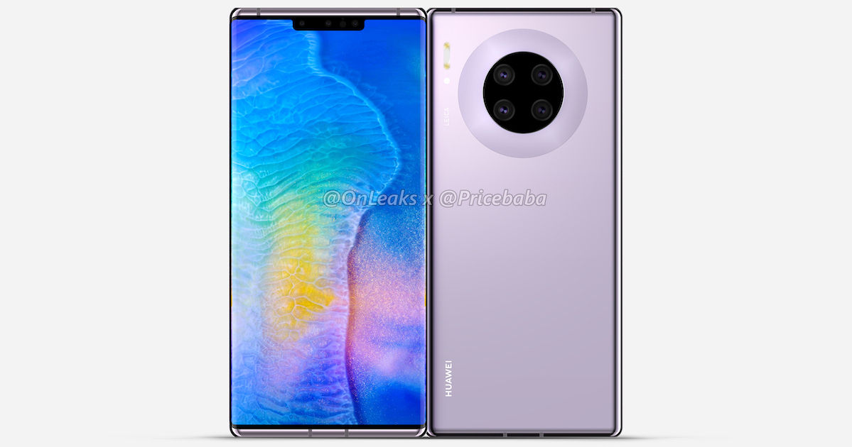 Exclusive: Huawei Mate 30 Pro renders reveal circular quad-camera module, no physical volume buttons