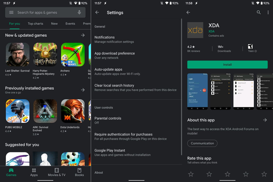 Google Play Store dark theme available for select Android smartphones