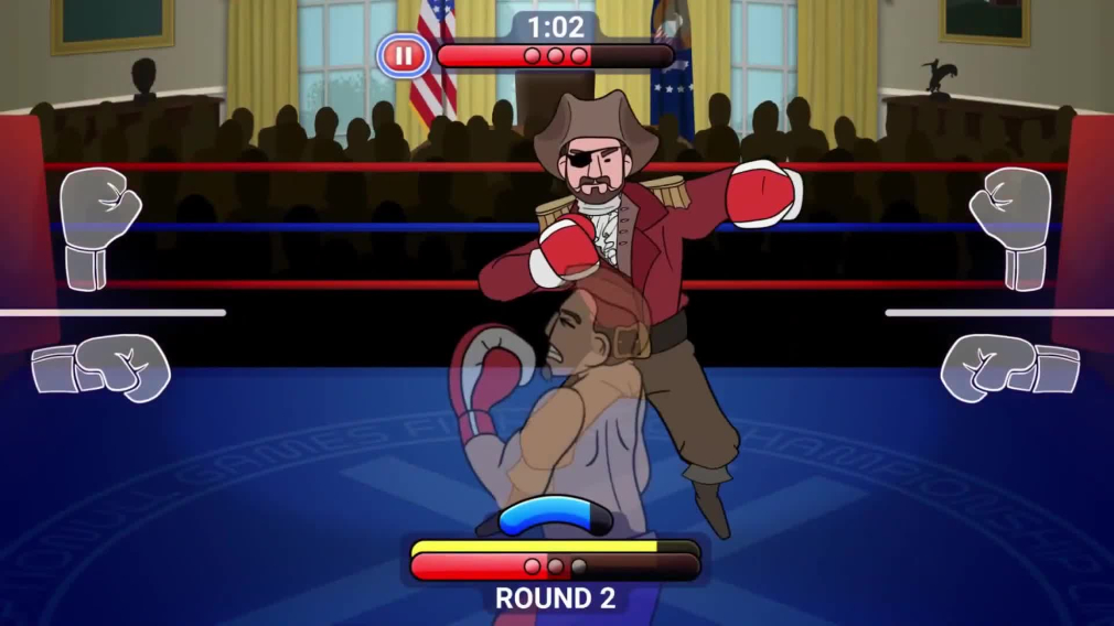 KO Pemilu Tahun Pemilihan adalah permainan tinju arcade gaya Punch-Out yang konyol 2
