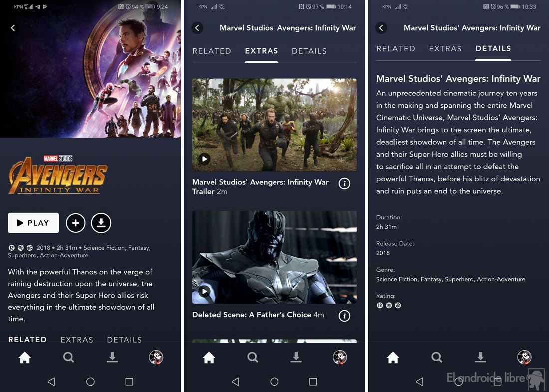 Kami menguji Disney + di Android: ini adalah layanan streaming Disney 1