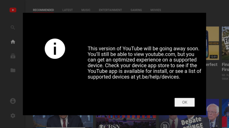 Maaf, pemilik HTPC: YouTube membunuh antarmuka TV berbasis web 1