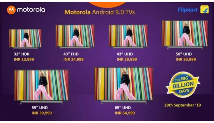 Motorola Smart TV dengan tampilan hingga 4K, 30W speaker dan Android 9.0 Pie diluncurkan di India