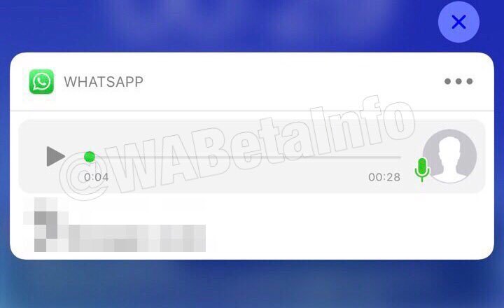Pemutaran audio WhatsApp untuk notifikasi iOS saat ini dalam versi beta