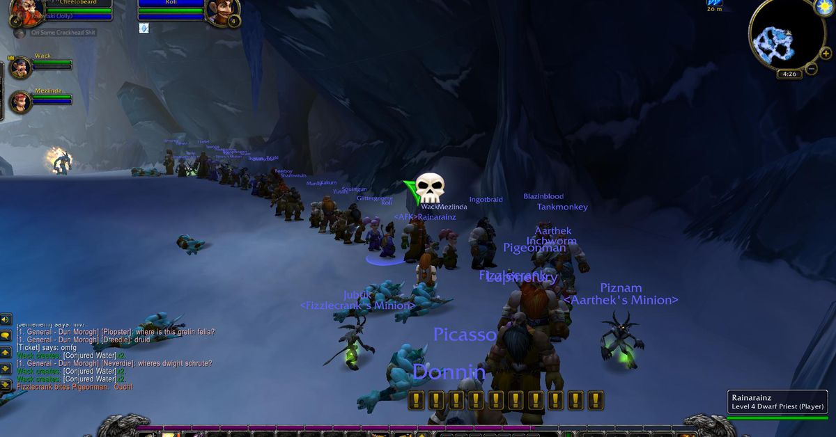 Penggemar World of Warcraft Classic berdiri dalam antrean untuk menyelesaikan tugas 2