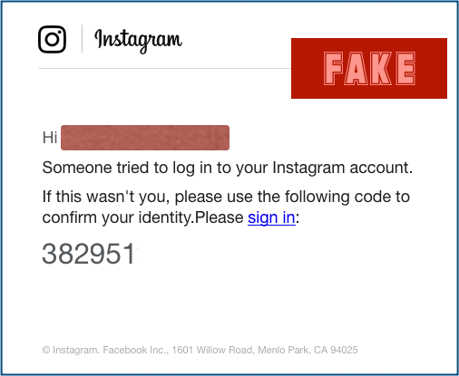 Peneliti keamanan telah membagikan foto (yang telah diedit) dari salah satu pesan phishing ini. Merah bening 