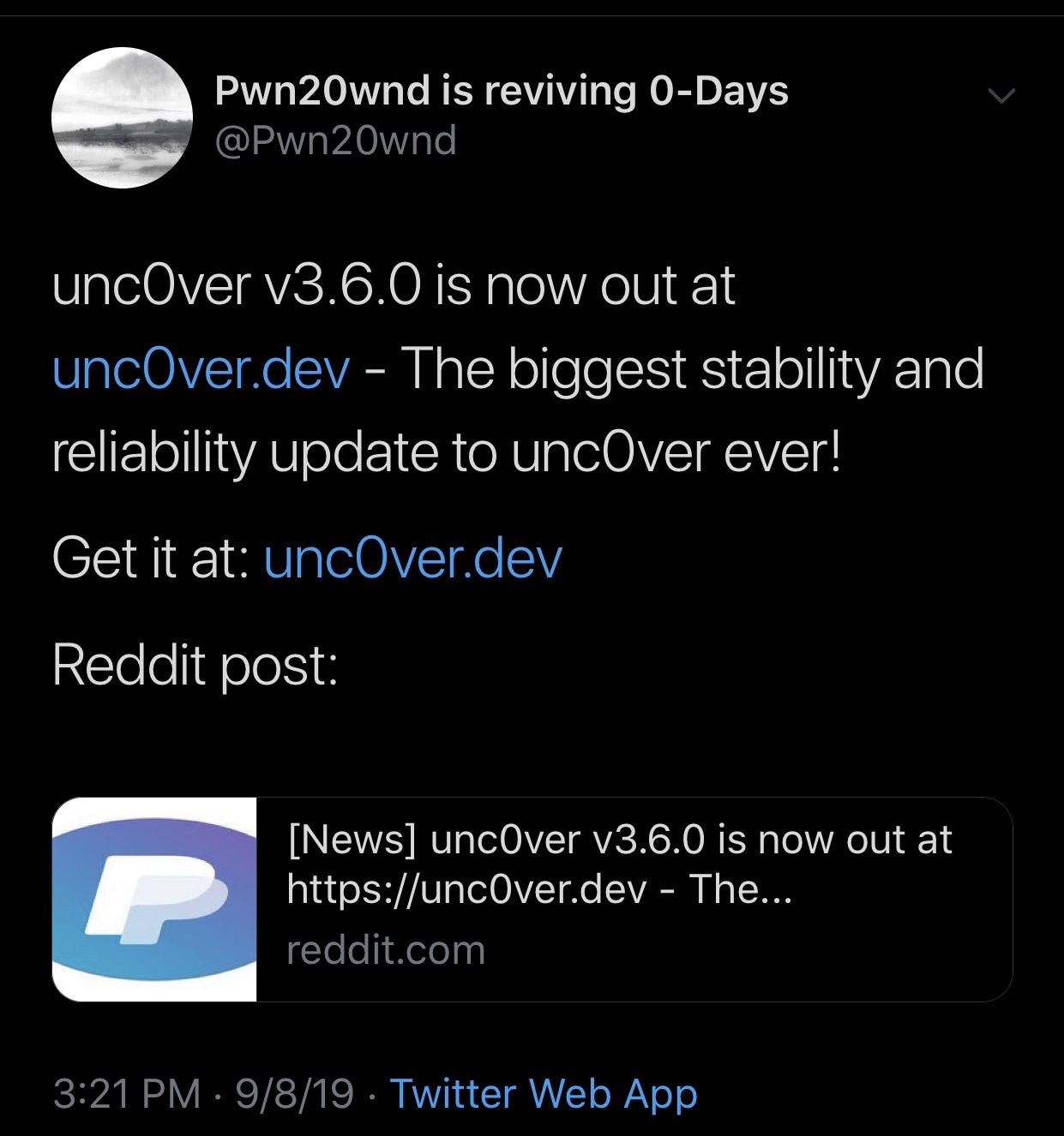 Pwn20wnd merilis unc0ver v3.6.0, mengklaim 'pembaruan stabilitas dan keandalan terbesar yang pernah ada' 3