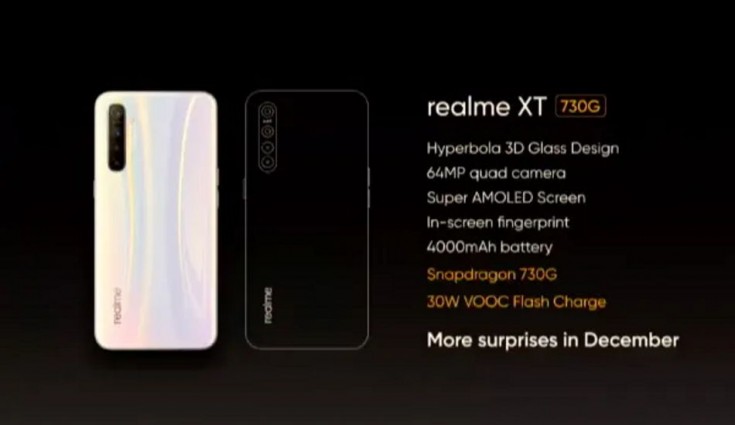 Realme XT 730G akan diluncurkan pada bulan Desember