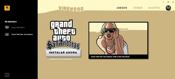 Peluncur Game Rockstar dengan GTA: San Andreas gratis