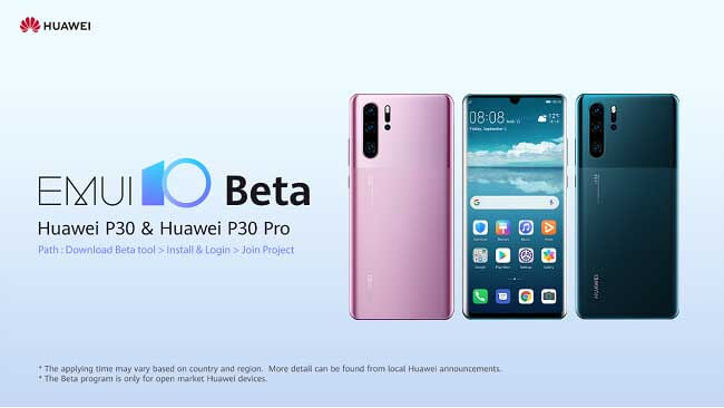 Unduh dan instal Android 10 EMUI 10 Beta berbasis pada Huawei P30 dan P30 Pro