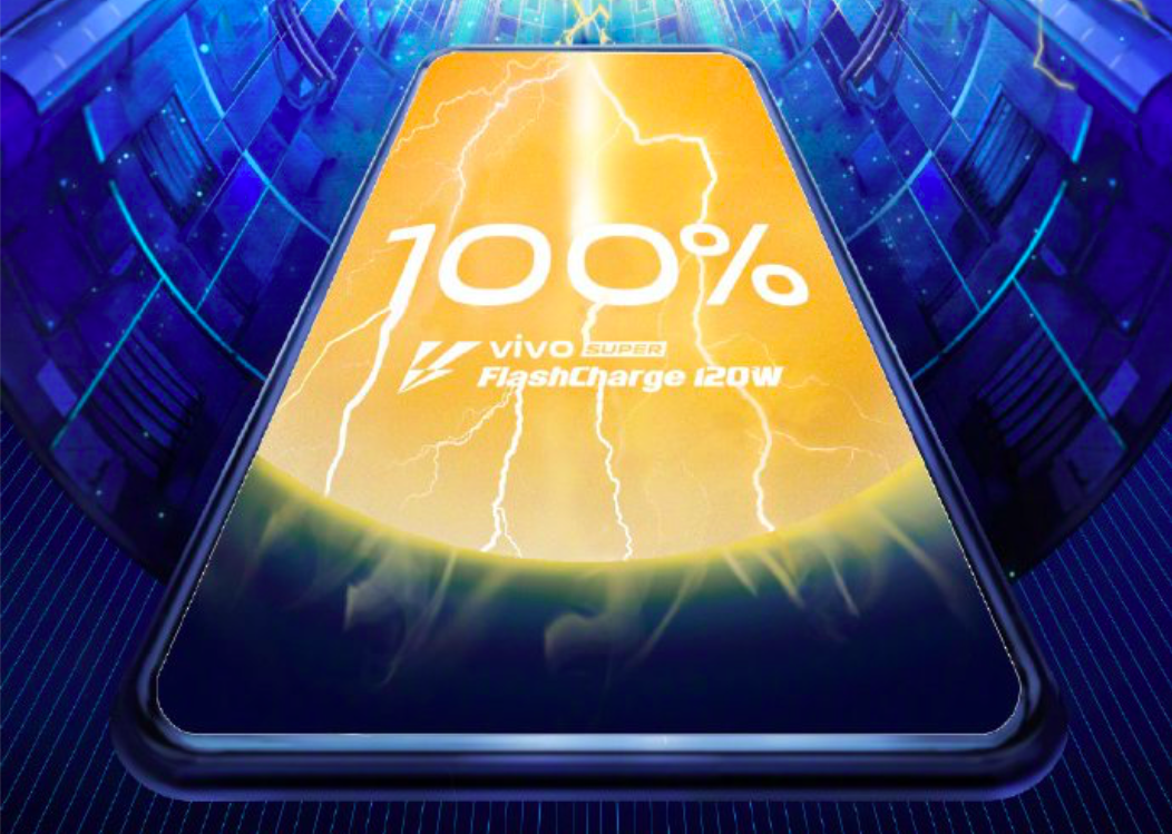 Vivo Menghadirkan daya cepatnya sebesar 120 W yang mengisi baterai 100% hanya dalam 13 menit