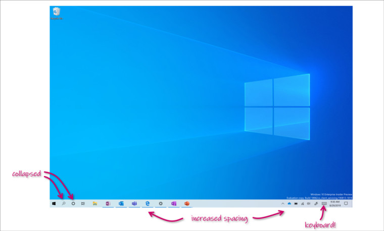 Windows 10 build 18970 sekarang tersedia di Fast ring dengan mode tablet yang ditingkatkan 2