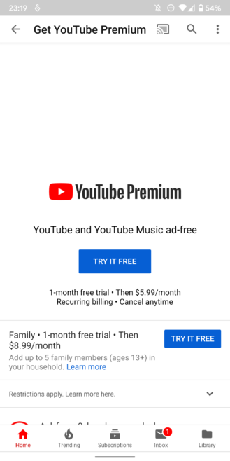YouTube    Ra mắt Premium và Music in 8 đất nước mới ở trung đông 1