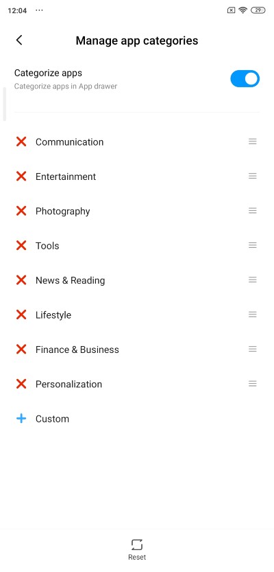 LIST_Sections MIUI APP