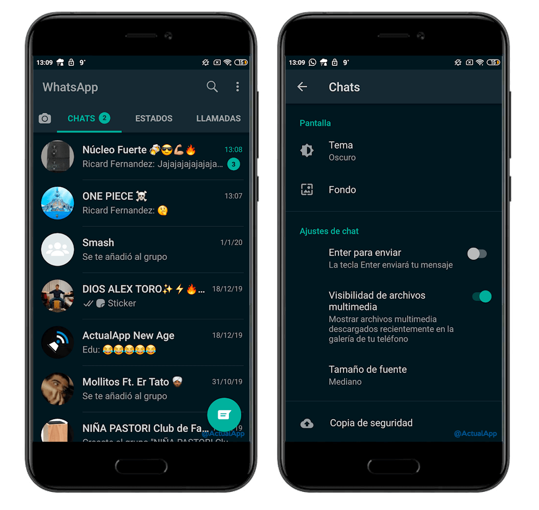 WhatsApp Dark Android Beta Mode