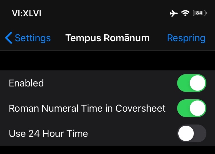 Pengaturan ini menyebabkan iPhone Anda menampilkan waktu dalam angka Romawi 3