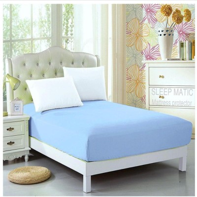 Sleep Matic Cotton Double Bed Cover (Biru)