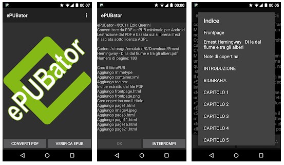 Menggunakan aplikasi ePUbator untuk Android