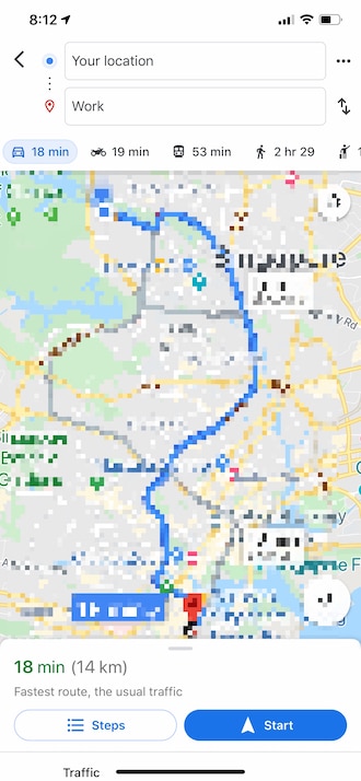 Google Maps untuk iPhone - Navigasi ke Kantor