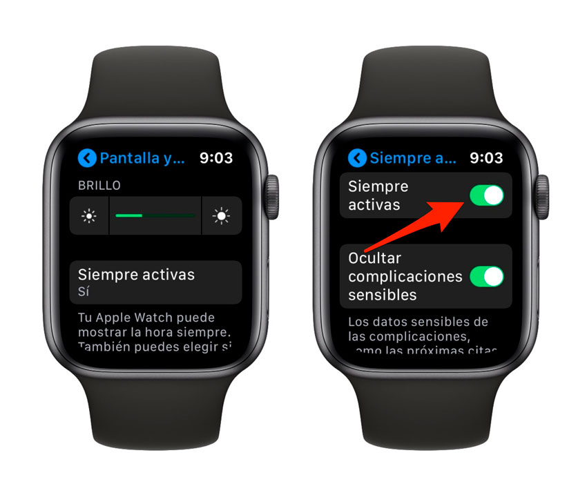 Nonaktifkan layar selalu aktif Apple Watch