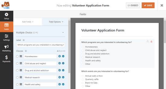 Mengedit aplikasi sukarela Anda untuk Mengedit formulir aplikasi sukarela Anda