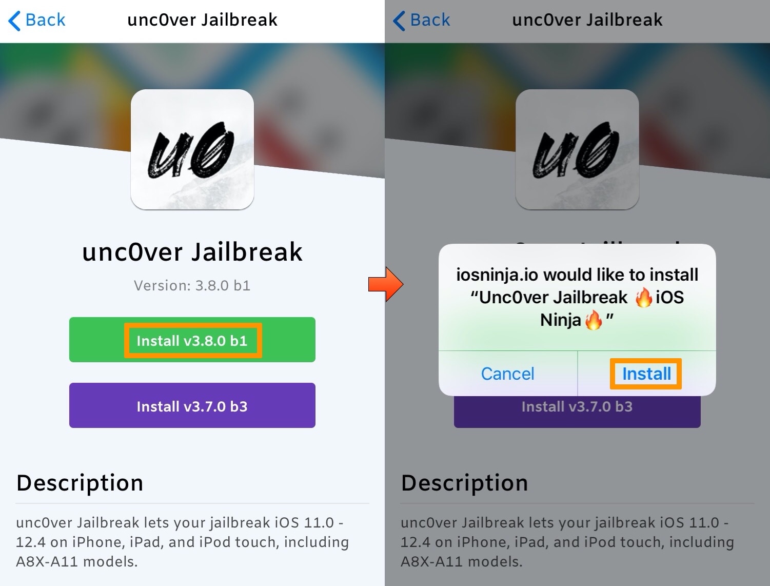 Hur man använder iOS Ninja för att installera jailbreak har aldrig gjorts utan en dator 12