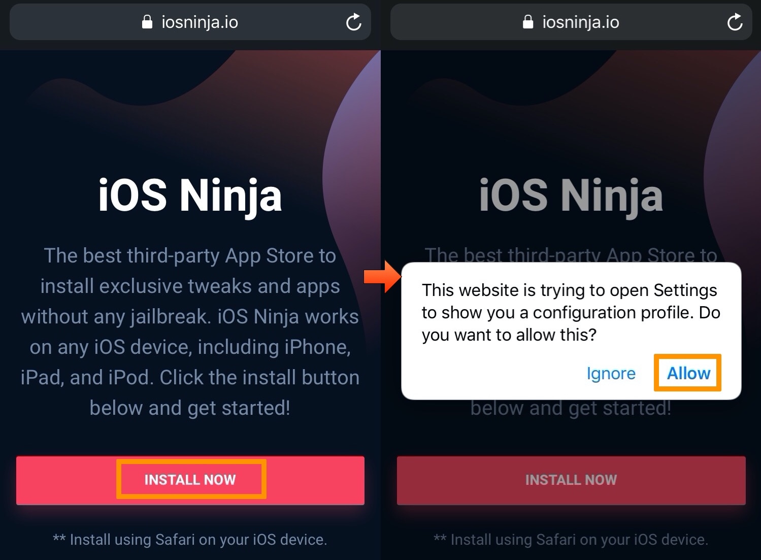 Cách sử dụng iOS Ninja để cài đặt jailbreak chưa bao giờ được thực hiện mà không có máy tính 5