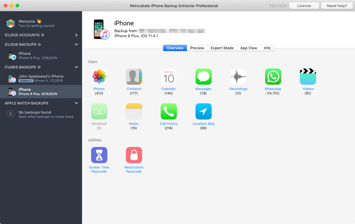 Ekstrak cadangan iTunes iOS terenkripsi Anda